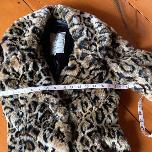Guess Faux Fur Leopard Jacket - Picture 8 of 12